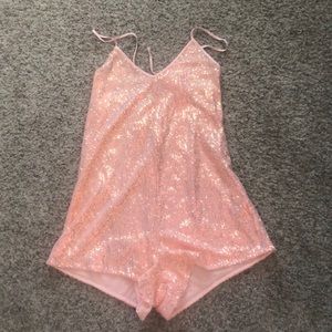 Rose gold and pink romper Victoria secret